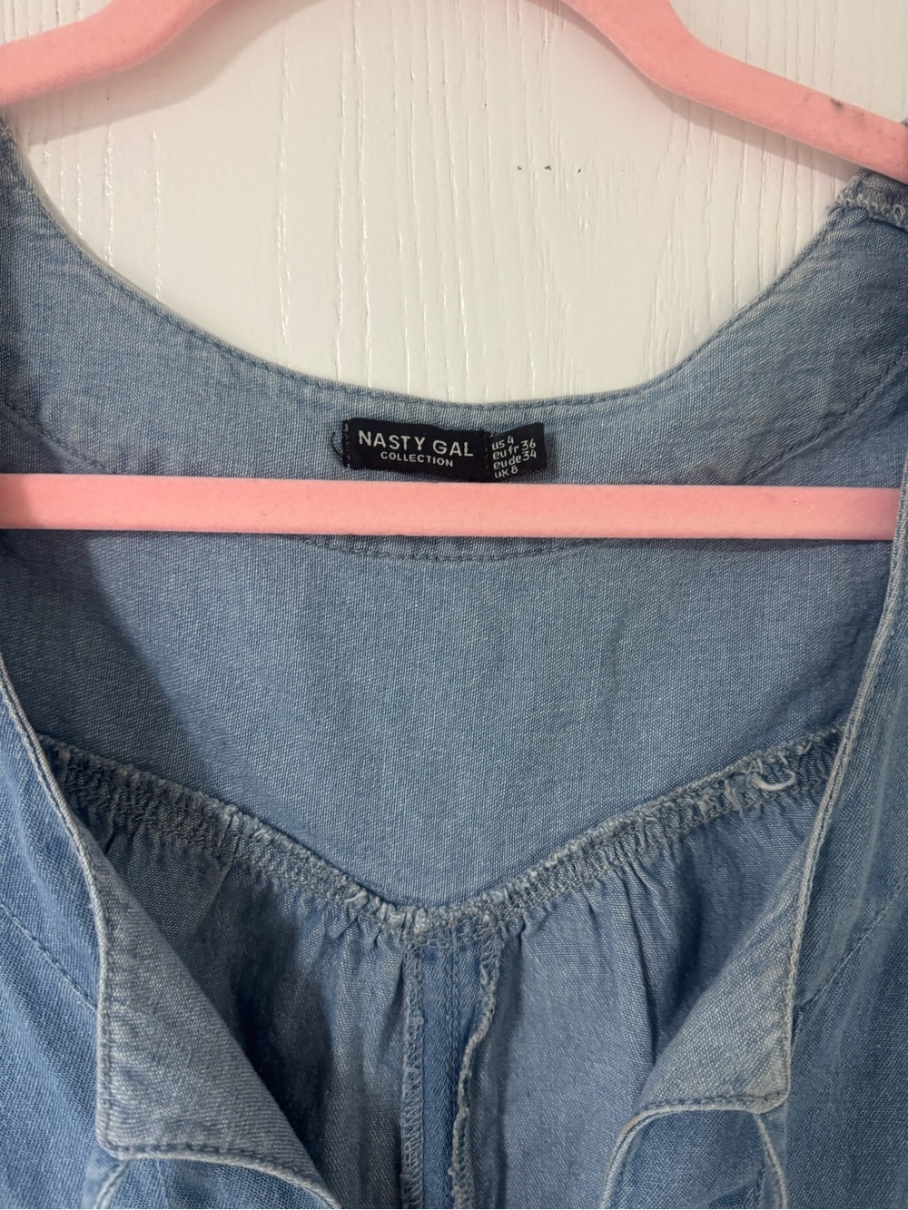 Nasty Gal Blue Denim Romper - Picture 3 of 3